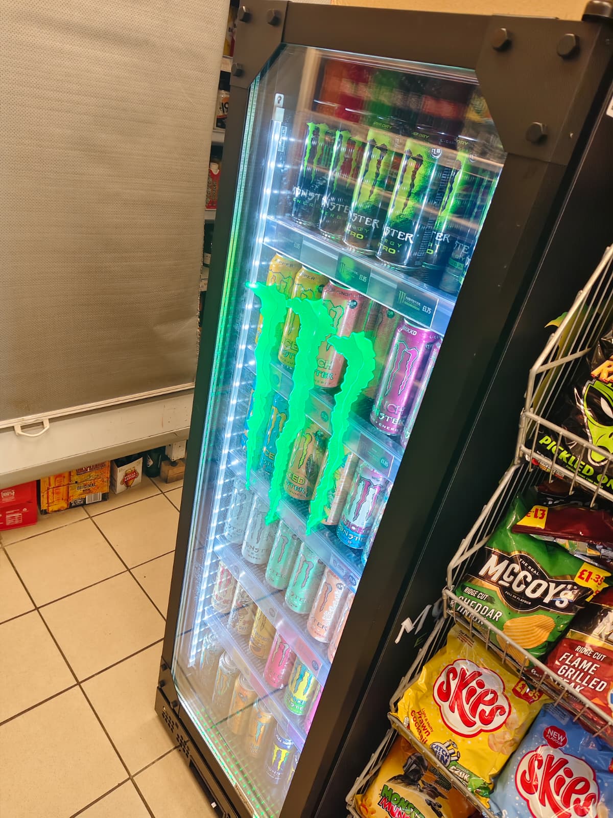 Energy drinks fridge